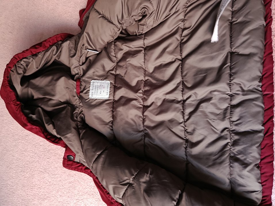 Bordo Düğmeli Erkek Çocuk Mont - Görsel 4