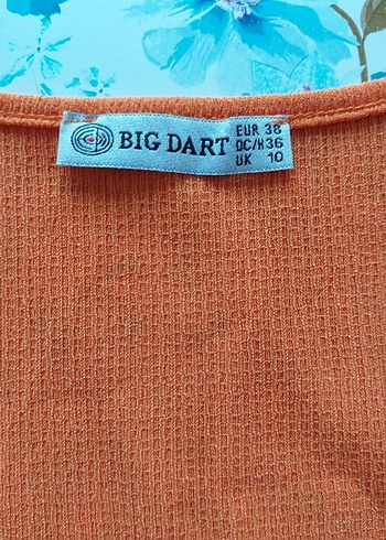 Zara Turuncu Kısa Kollu bluz