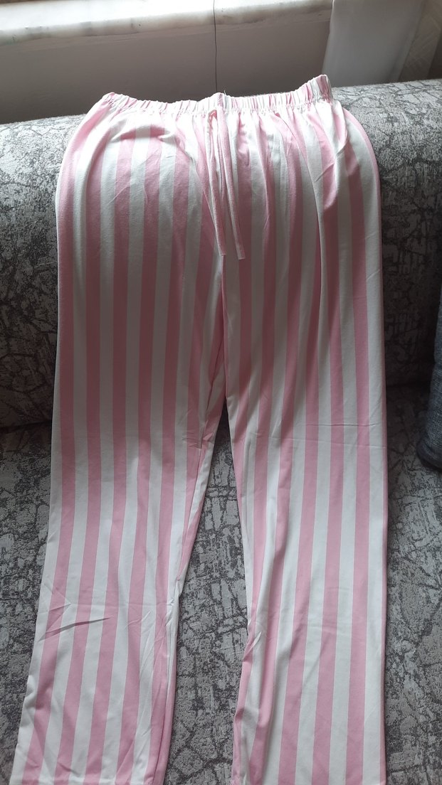 Kadın Pembe Midi Rahat Pijama Altı - Görsel 3