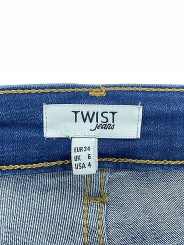 34 Beden lacivert Renk Twist Jean / Kot %70 İndirimli.