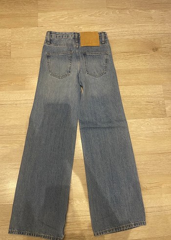 Zara Kadın Denim Geniş Paça Pantolon - Görsel 2