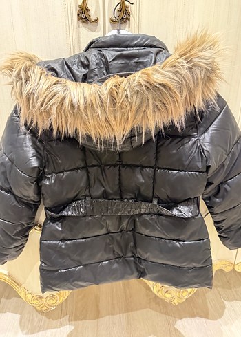 Kürklü Siyah Çocuk Kışlık Mont - Görsel 8