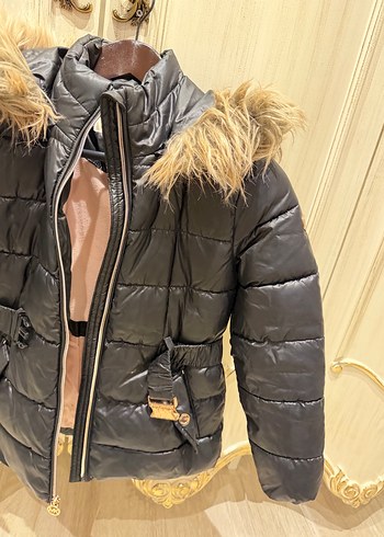 Kürklü Siyah Çocuk Kışlık Mont - Görsel 3