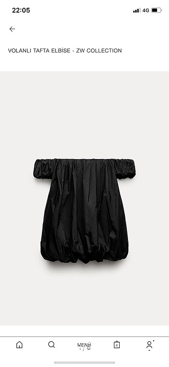 Zara Volanlı Tafta Elbise