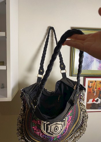 Vintage Taşlı Çanta - Görsel 6