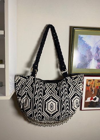 Vintage Taşlı Çanta - Görsel 5