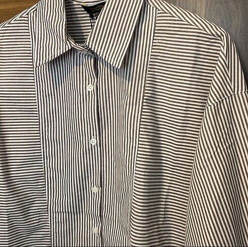 l Beden kahverengi Renk Massimo dutti orjinal etiketli gömlek