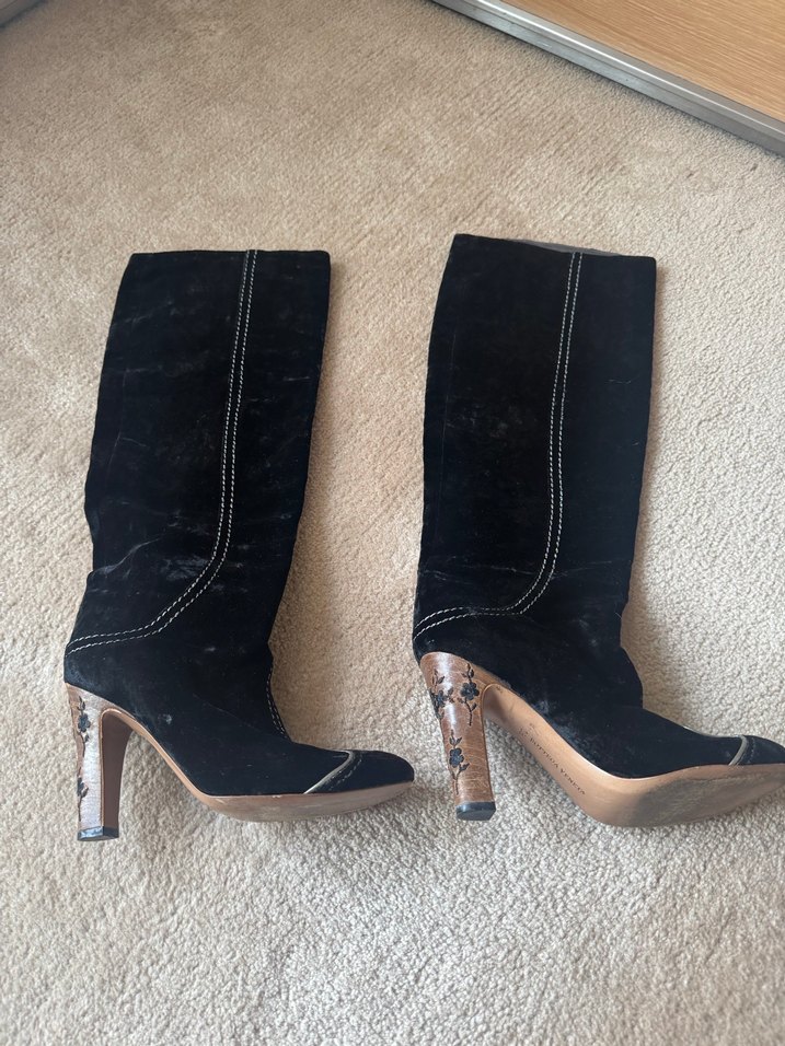 Bottega Veneta kadife çizme - Görsel 2