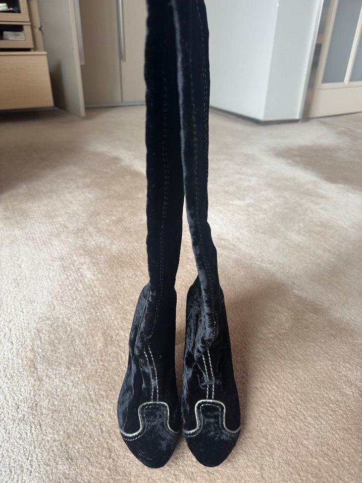 Bottega Veneta kadife çizme - Görsel 4