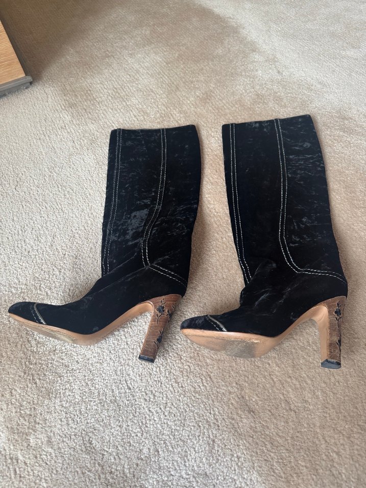 Bottega Veneta kadife çizme - Görsel 3