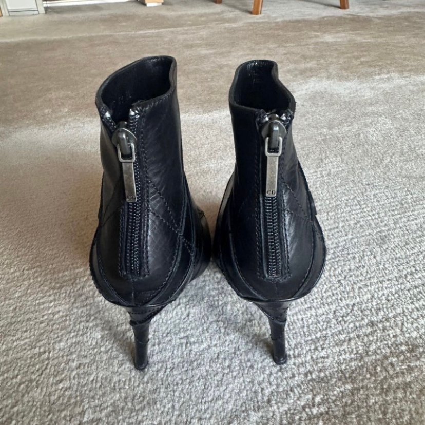 Kadın Siyah Deri Stiletto Topuklu Bot - Görsel 3