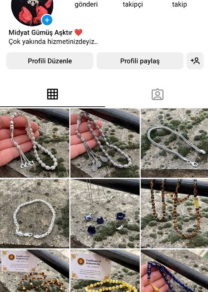 Gümüş telkari set. Yüzük kolye küpe - Görsel 3