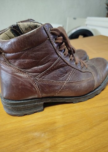 Klasik Erkek Deri Kahverengi Bot Scooter - Görsel 2