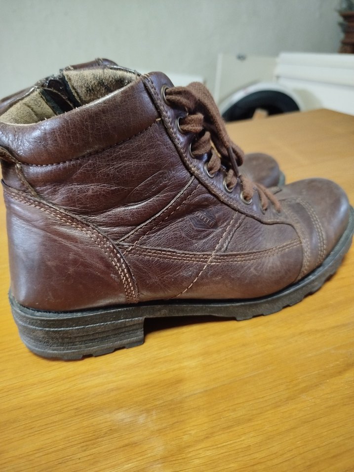 Klasik Erkek Deri Kahverengi Bot Scooter - Görsel 2