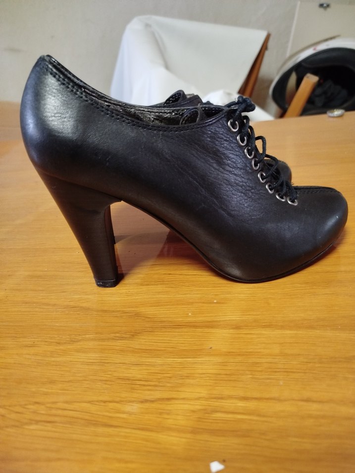 İTALYA Le Scarpe   Deri Bağcıklı Stiletto Topuklu - Görsel 2