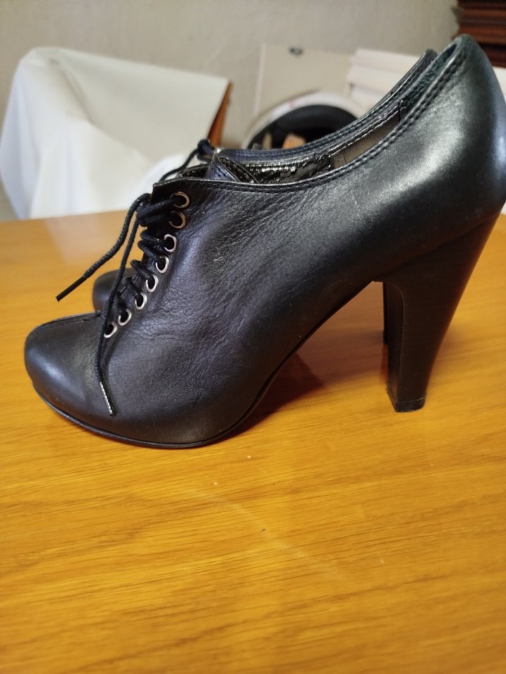 İTALYA Le Scarpe   Deri Bağcıklı Stiletto Topuklu - Görsel 4