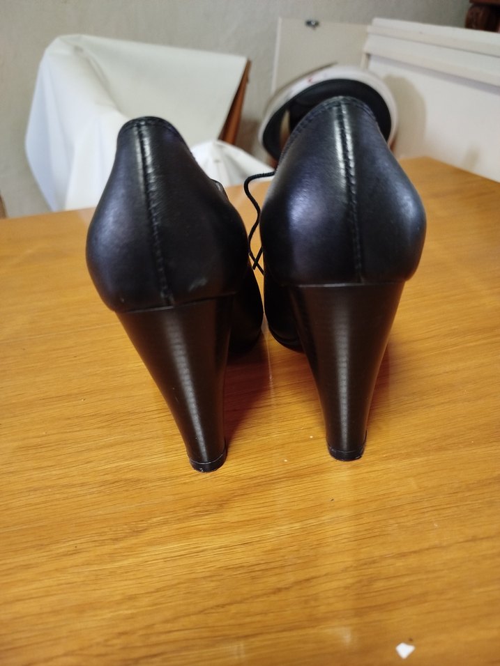 İTALYA Le Scarpe   Deri Bağcıklı Stiletto Topuklu - Görsel 3