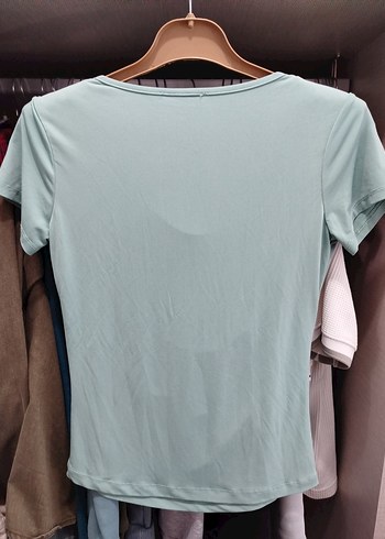 Turkuaz V Yaka Drapeli Kadın Bluz - Görsel 3