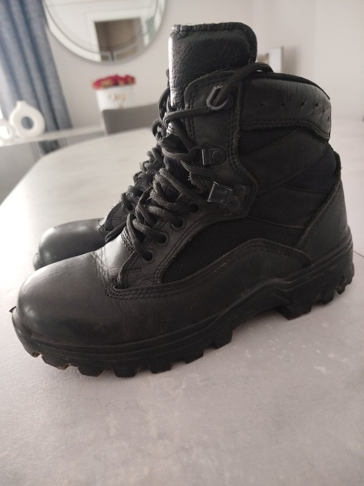 Siyah Deri Askeri / Taktik Bot  Unisex - Görsel 3