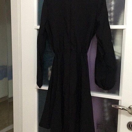 m Beden siyah Renk Yakası işlemeli elbise
