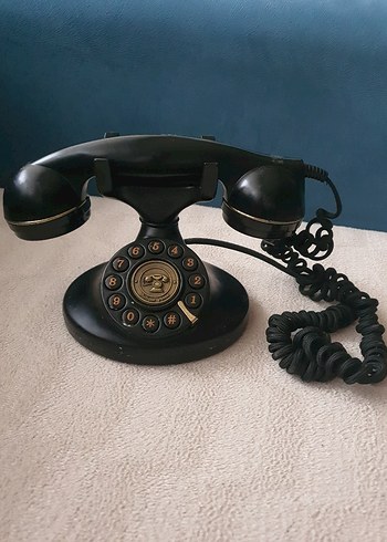 Siyah Retro Döner Tuşlu Telefon