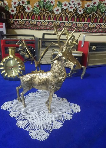 Altın Renkli Geyik Biblo pirinç - Görsel 8