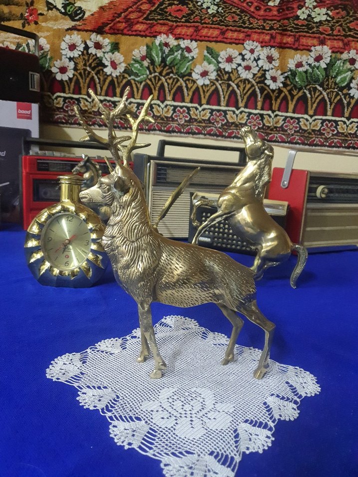 Altın Renkli Geyik Biblo pirinç - Görsel 5