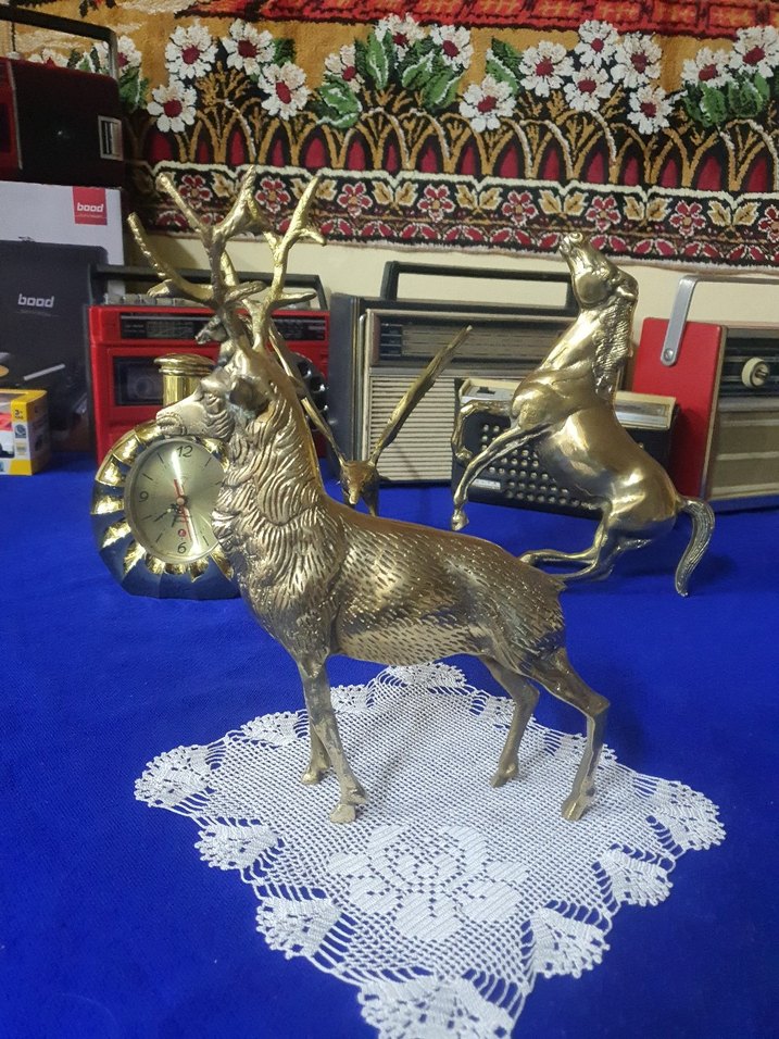 Altın Renkli Geyik Biblo pirinç - Görsel 2