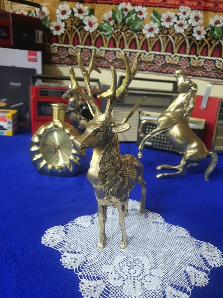 Altın Renkli Geyik Biblo pirinç - Görsel 3