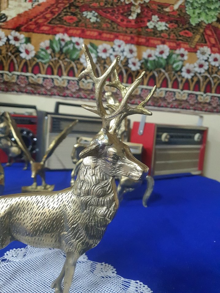 Altın Renkli Geyik Biblo pirinç - Görsel 4