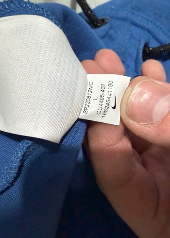 Mavi Nike tech fleece - Görsel 4