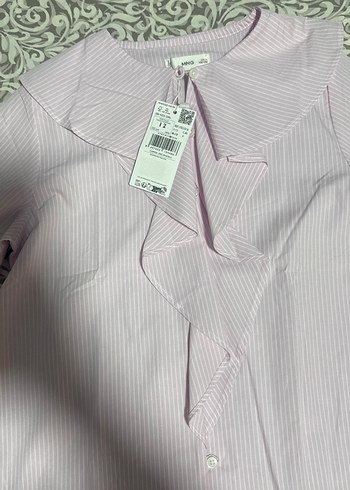 Pembe Renkli Fırfırlı Uzun Kollu Kadın Gömlek - Görsel 3