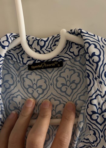 Gri Desenli Bohem Midi Elbise - Görsel 3