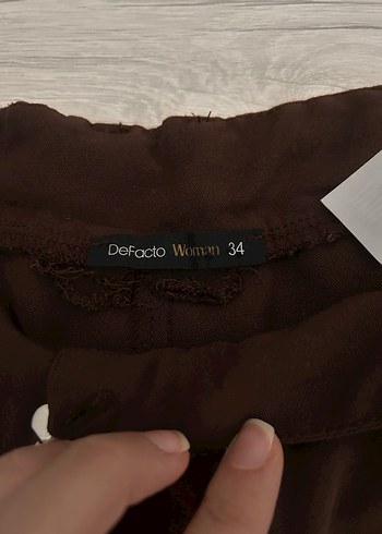 Kahverengi Beli Kemerli Yüksek Bel Mini Şort - Görsel 2