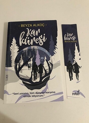Kar küresi kar tanesi ayraç ve posterli 