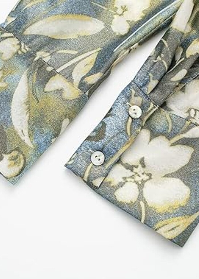 Zara Desenli Lamine Katlı Gömlek - Görsel 4