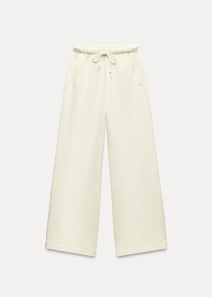 Zara Düz Paça Penye Pantolon - Görsel 5