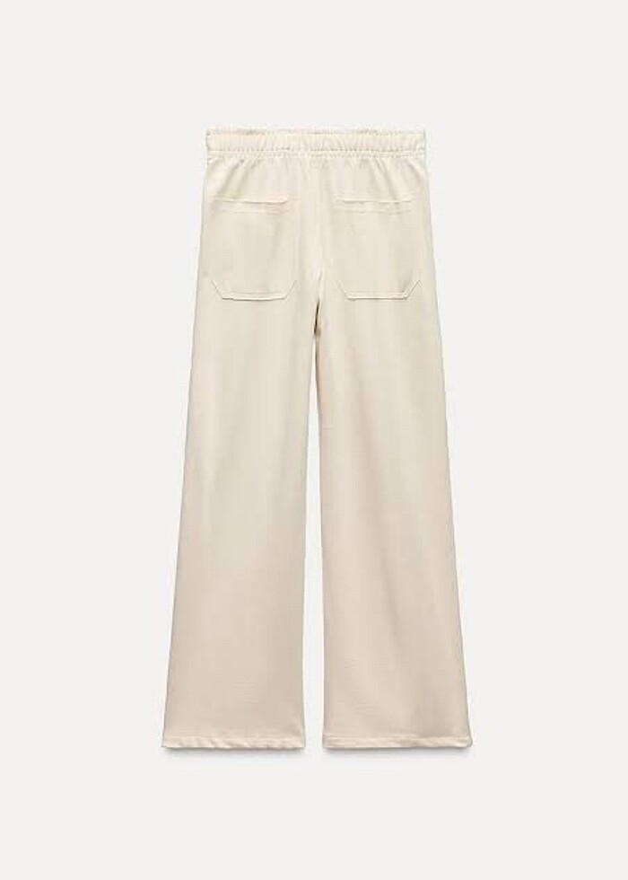 Zara Pamuklu Düz Pantolon - Görsel 2