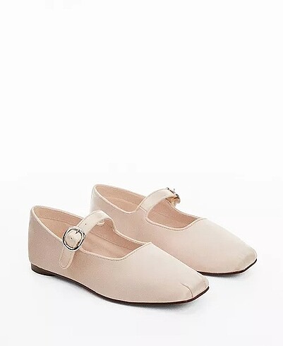 Mango Saten Balerin Tokalı Babet - Görsel 4