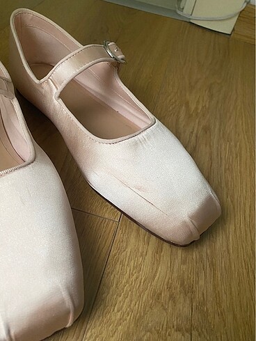 Mango Saten Balerin Tokalı Babet - Görsel 8