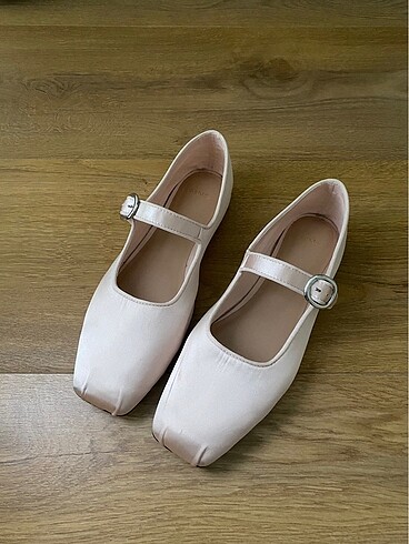 Mango Saten Balerin Tokalı Babet - Görsel 6