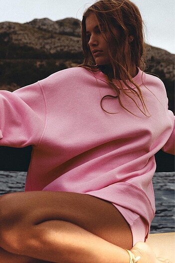 HAILEY BIEBER Zara Oversize Sweatshirt - Görsel 8