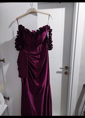 40 Beden mor Renk so lady abiye