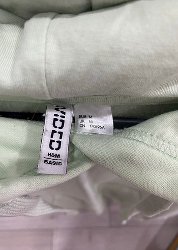 H&M Yeşil Kapüşonlu Salaş Sweatshirt