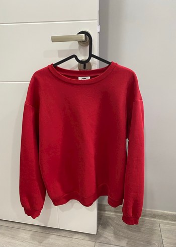 Kırmızı Oversize Kadın Sweatshirt