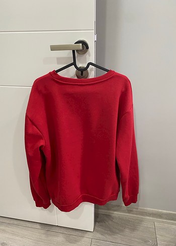 Mavi Kırmızı Oversize Kadın Sweatshirt