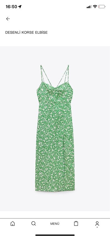 Zara Desenli korse elbise