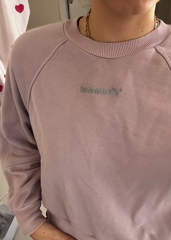 Hummel Pembe Rahat Kesim Kadın Sweatshirt