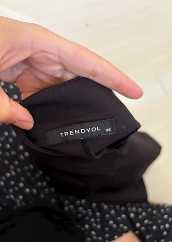 Trendyol & Milla Düğmeli Siyah Mini Etek