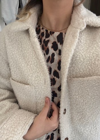 Krem Kadın Midi Ceket - Görsel 5